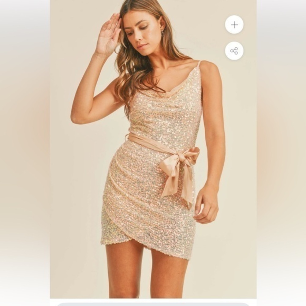 Mable Sheath Mini Dress with Spaghetti Straps for Cocktail size medium